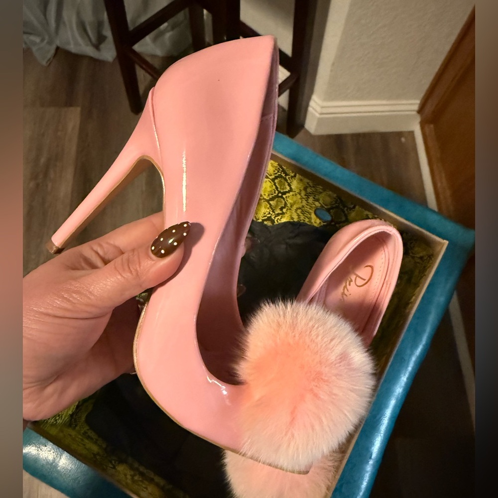 Privileged Pink Pom Pom Heels